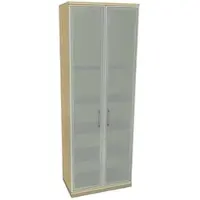 Fm Büromöbel Aktenschrank »Oldenburg« 6 OH satinierte Acrylglastüren königsahorn, 80x222.1x44.2 cm