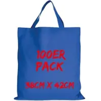 TEXXILLA Baumwolltasche Mehrpack Classic mit zwei kurzen Henkeln, Royalblau, royalblau