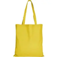 TEXXILLA 10er | 25er | 100er Pack Baumwolltasche Organic aus zertifizierter Produktion mit Zwei Langen Henkeln | 38x42cm | Jutebeutel, gelb