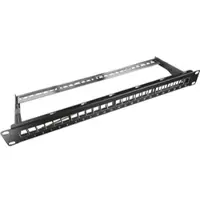 TTL NETWORK TTL 1800-24B - 19" Patchpanel für 24x Keystonemodule, 1HE, schwarz