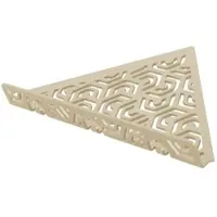 DURAL Duschablage Eckablage Aluminium, sandfarben, mit Reling – TI-SHELF PENTA