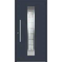 Haustuerenland.de SCHÜCO Aluminium Haustür "FIONA" ADS 75.SI RC2 Anthrazit RAL 7016 innen öffnend DIN links