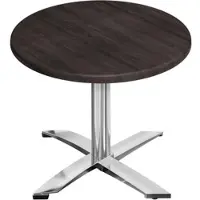 GGM Möbel WTG | Bistro Außen Tisch | Ø:H 70 x 75,5 cm | Wenge / Aluminium | Rund | Klappbar + Zusatzgewicht