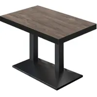 GGM Möbel BPA | Bistro Tisch | 110 x 60 x 81 cm | Rechteckig | Schwarzer Rand | Light Wenge / Schwarz