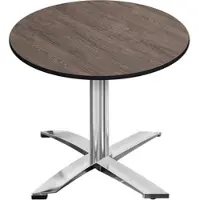 GGM Möbel CPTG | Bistro Tisch | Ø:H 70 x 76 cm | Light Wenge / Aluminium | Klappbar/ Zusatzgewicht