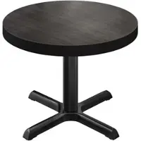 GGM Möbel BSM | Bistro Tisch | Ø 80 x 77 cm | Schwarzer Rand | Rund | Wenge / Schwarz