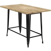 GGM Möbel Tolix Tisch | Schwarz | B:T:H 120 x 70 x 106 cm | Industrie Tisch, Retrotisch, Industrial Tisch
