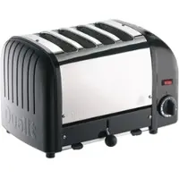 Gastronoble Dualit Toaster 40344 - schwarz - 4 Schlitze - Ausziehbare Krümelschale