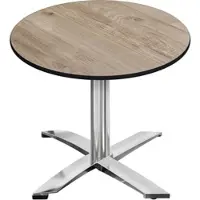 GGM Möbel CPTG | Bistro Tisch | Ø:H 60 x 76 cm | Rustikal Eiche / Aluminium | Zusatzgewicht