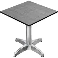 GGM Möbel CPBL | HPL Bistro Tisch | B:T:H 60 x 60 x 78 cm | Beton / Aluminium | Klappbar + Zusatzgewicht | Quadratisch