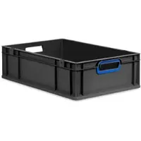 Proregal Eurobox Nextgen Color HxBxT 17x40x60cm 34 Liter Griffe Blau Offen Schwarz Eurobehälter Transportbox Transportbehälter