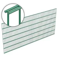 Voss.garden Doppelstabmattenzaun 6/5/6, 255x123cm - Gitterzaun, grün