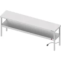 Stalgast Edelstahl Wärmebrücke 2-etagig 1800x400x700 mm mit Keramik-Infrarot-Strahlern