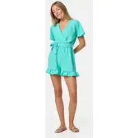 PM Damen Playsuit Wickeloptik Jumpsuit Kurzoverall PM28