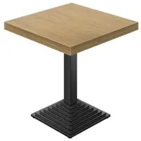 GGM Möbel KPY | Bistro Tisch | B:T 80 x 80 cm | H 82 cm | Eiche | Gestell: Schwarz