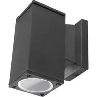 Aigostar LED Wandleuchte Eckig mit GU10 Fassung IP65 in Schwarz 1 Flammig mit Leuchtmittel Warmweiß