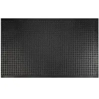 Floordirekt Arbeitsmatte Bubble Naturgummi Schwarz 90x120 cm