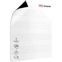 Allboards Magnetische Whiteboard Folie 80x95 cm NOTENLINIEN