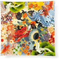 Excelsa Platte/Tablett Kimono Glas 30x2,5x30 cm Bunt