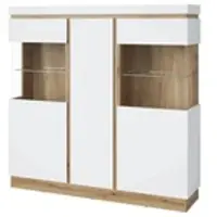 Möbel Kraft Highboard groß Caorle , weiß , Maße (cm): B: 167 H: 164 T: 40.0