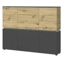 Möbel Kraft Highboard Luci ¦ grau ¦ Maße (cm): B: 166 H: 132 T: 40.0