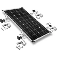 Offgridtec Befestigungskit mit Dachhaken 3-fach verstellbar (für Dachziegel) für Schrägdachmontage Solarpanele Rahmenhöhe 40mm | 1 | 40mm