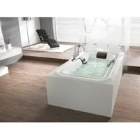 Hoesch Ergo+ Rechteckbadewanne 2075 x 1075 mm weiß/verchromt - 6436.010305