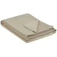 Como Wohndecke Sophia Overlock , beige , Baumwollmischgewebe , Maße (cm): B: 150