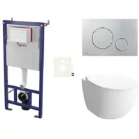 SAT Wand-WC Set für Vorwandmontage + Infinitio WC SIKOSSINF71K