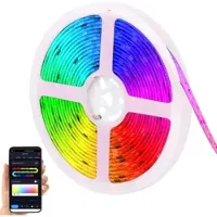 Autre WLAN-RGBIC-LED-Lichtstreifen, Soundsteuerung, App, Sprachsteuerung, 5m