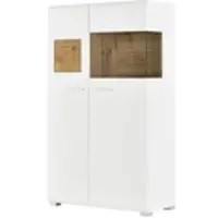 Möbel Kraft Standvitrine ¦ weiß ¦ Maße (cm): B: 80 H: 139 T: 37.0
