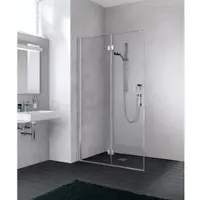 Kermi Liga Pendel-Falttür LI2YR10020VPK 100x200cm, silber hochglanz, ESG klar Clean, rechts