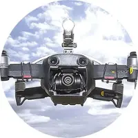 Roboterwerk M.O.N.A. Mavic Air: LED Beleuchtung für DJI Air - 380 Lumen, neigbar Scheinwerfer Drohnen Schwarz/Silber