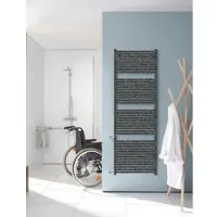 Zehnder Design-Heizkörper Toga Austausch, RAL 7022, Maße: 1760 x 35 x 500 mm, Wärmeleistung nach EN 442 geprüft, CE-geprüft