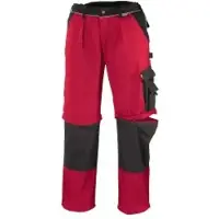 TeXXor Bundhose 2in1, 320g/m2 CANVAS, Cordura, rot 8353 , 1 Stück, Größe: 50