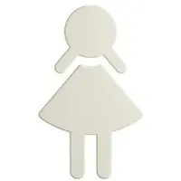 Hewi 801 Symbol Frau 801.91B02099 87x150x3mm, selbstklebend, matt, reinweiß