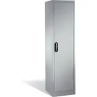 C+P Aktenschrank Acurado mit Drehtür, 5 Ordnerhöhen, H1950xB500xT500mm Weißaluminium