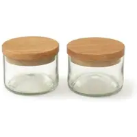 Side by side - Salz & Kräuterdosen (2er-Set), Eiche / Glas