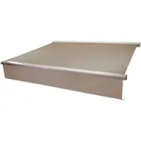 Mendler Elektrische Vollkassetten-Markise T124, 4x3m ausfahrbarer Volant Polyester Sand
