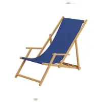 Erst-Holz Gartenliege blau Liegestuhl Kissen Sonnenliege Relaxliege Strandstuhl Deckchair Buche 10-307NKH
