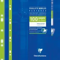 Clairefontaine 10x Packung mit 50 Blatt Ringbucheinlagen, DIN A4, 90g, kariert - 1732C