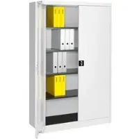 Mauser Aktenschrank entero BF5-12, aus Metall, abschließbar, 120 x 195 x 50 cm (B/H/T), lichtgrau