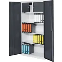 Kappes Systemschrank Serie 500 mit Privatfach RAL 7035/7016 Vollblechtüren 3 Fachböden
