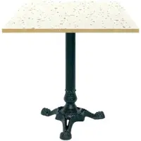 Restootab - Tisch Bistrot 70x70cm Dekor Terrazzo cassata Kanten messingfarben