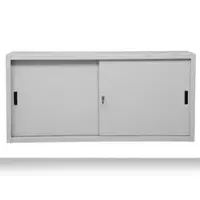 Proregal Schiebetürenschrank Ant | 2 Ordernhöhen | HxBxT 75x160x45 cm | Grau