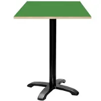 Restootab - Stehtisch Bazila 60x60cm Dekor grün lime Kanten in Holzoptik