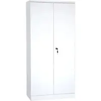 Proregal Flügeltürenschrank Donkey | 4 Fachböden | Cyberlock Ohne Griff | HxBxT 195x92x42 cm | Weiß | Lackiert
