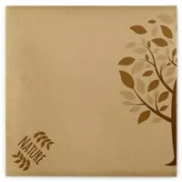 Sovie HORECA Serviette Green Nature Baum in Braun aus Linclass Airlaid 40 x 40 cm, 50 Stück
