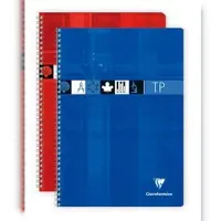 Clairefontaine 10x Praxisarbeitsheft A4 mit Doppelspirale, 40 Blatt, französische Lineatur Seyès 90g + blanko 125g - Sortiert 8937C
