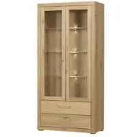 Smart Vitrine Oslo , holzfarben , Maße (cm): B: 91 H: 189 T: 42.0